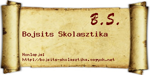 Bojsits Skolasztika névjegykártya